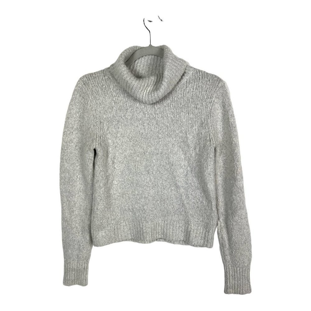 Brandy Melville Womens Gray Marl‎ Wool Blend Turtleneck Cowl Neck Sweater OS